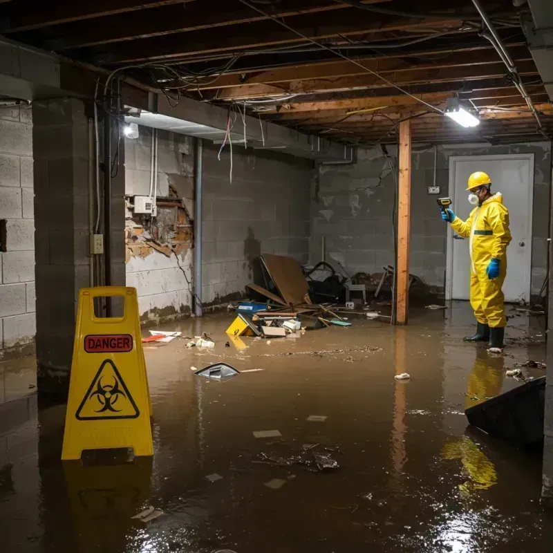 Flooded Basement Electrical Hazard in Rainsville, AL Property